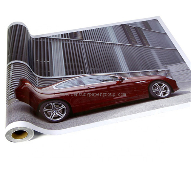 Белый высокий глянцевый эко-растворитель для печати самоклеящаяся виниловая 100мик белая наклейка из ПВХ